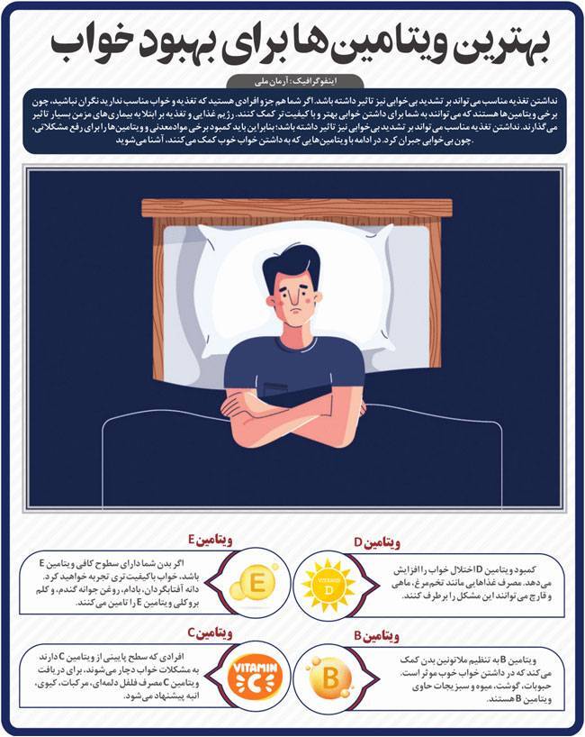 به کمک این ویتامین‌ها بهتر بخوابید